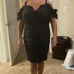 NWT FASHION NOVA Out Late Polka Dot Dress